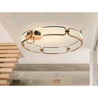 786508 Colette LED Flush Ceiling Light Rose Golden Opal