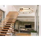 786508 Colette LED Flush Ceiling Light Rose Golden Opal