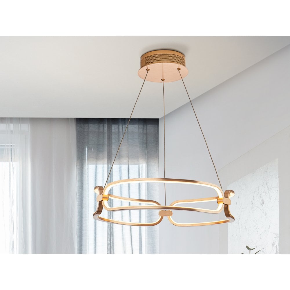 786621 Colette LED Pendant Rose Golden Opal (S)