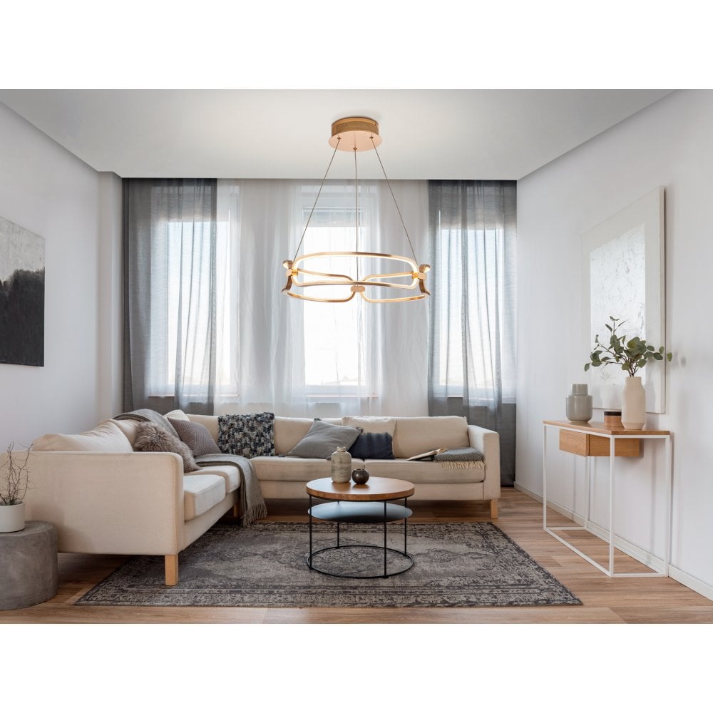 786621 Colette LED Pendant Rose Golden Opal (S)