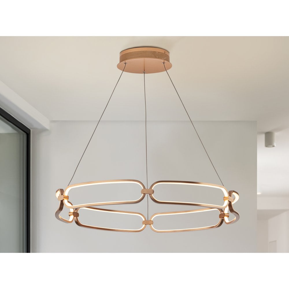 786966 Colette LED Pendant Rose Gold Opal