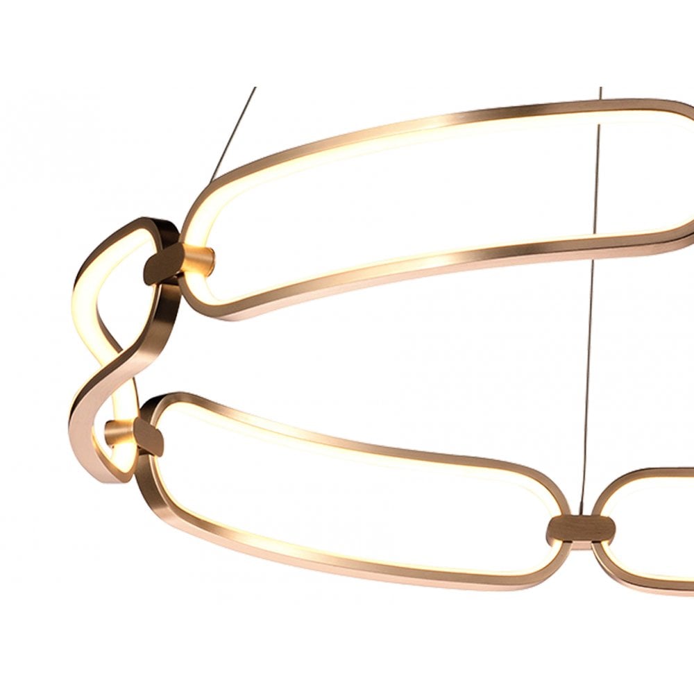 786966 Colette LED Pendant Rose Gold Opal