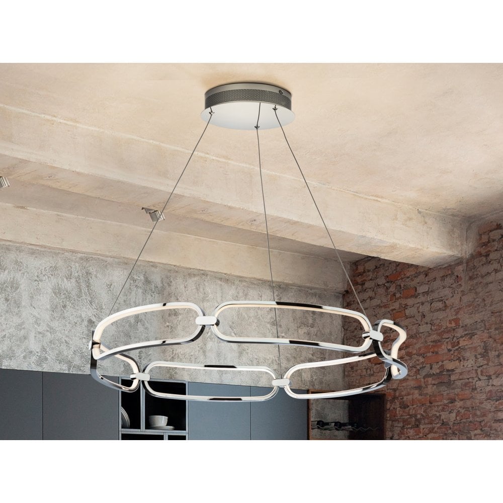 786973 Colette LED Pendant Chrome Opal