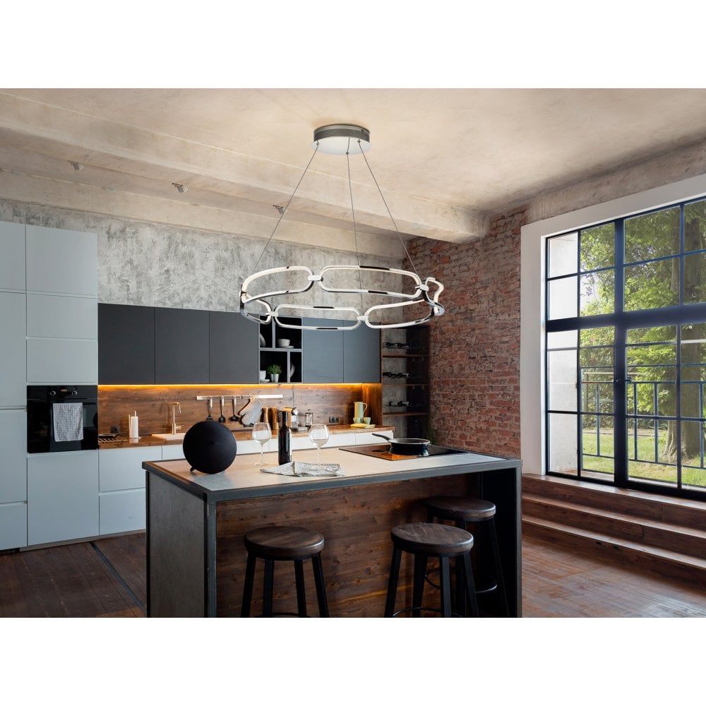 786973 Colette LED Pendant Chrome Opal