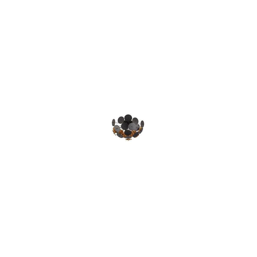 30733BG Discus 3 Light Black/gold Semiflush