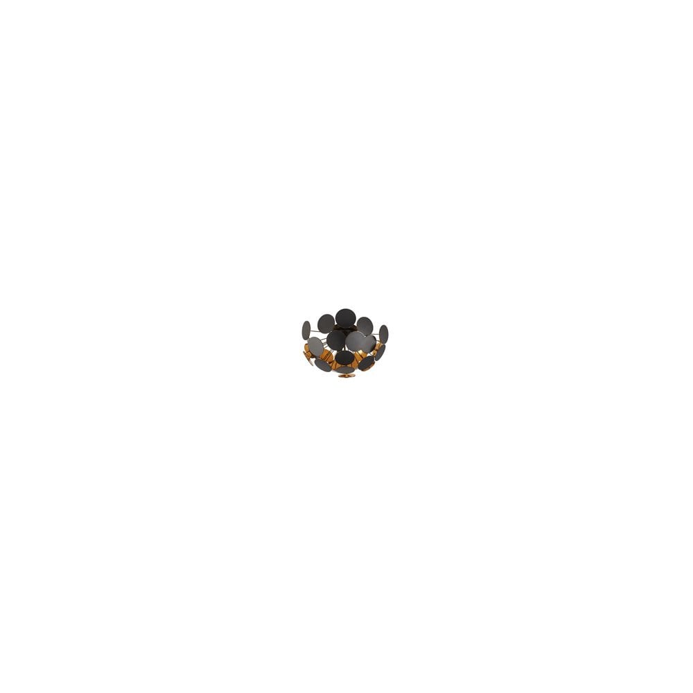 30733BG Discus 3 Light Black/gold Semiflush