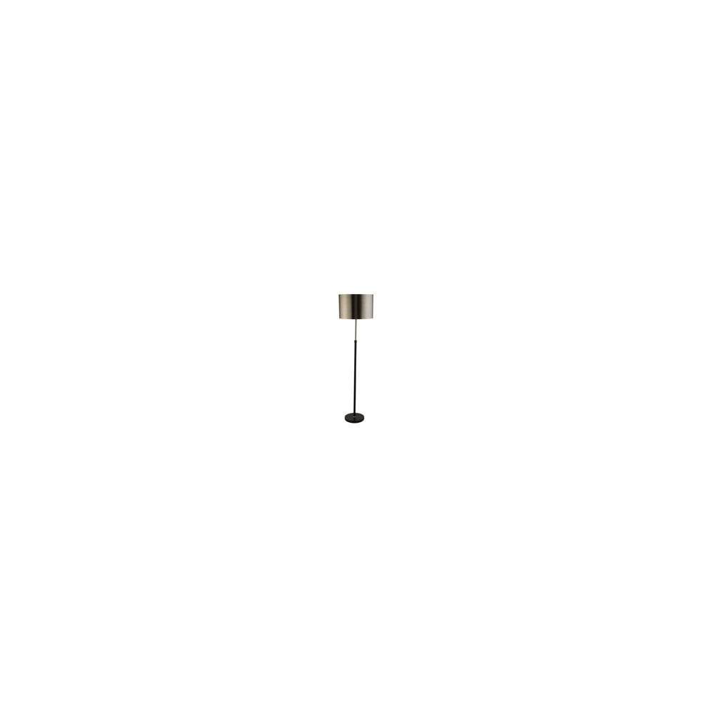 3879BK Black And Chrome Floor Lamp Brushed Black Chrome Shade
