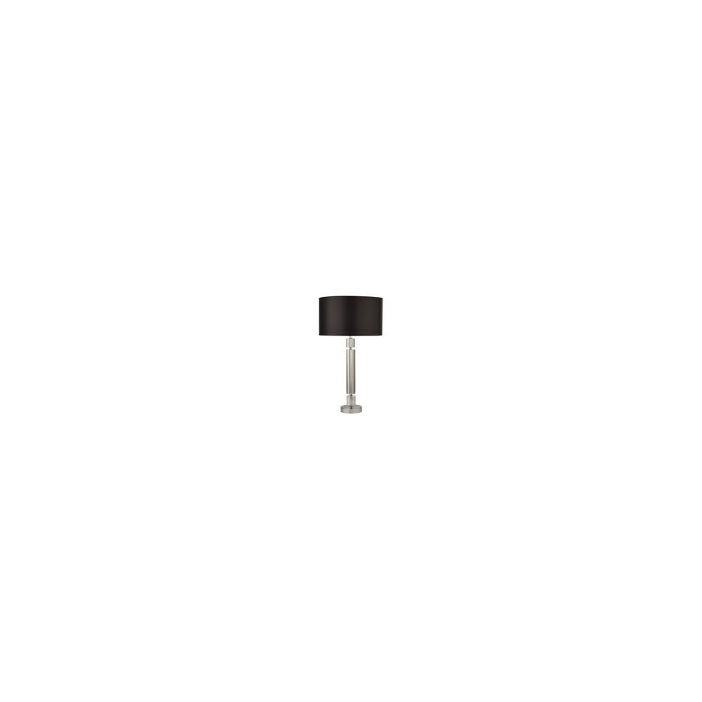 9387CC Chrome/glass Table Lamp Black Shade Silver Inner
