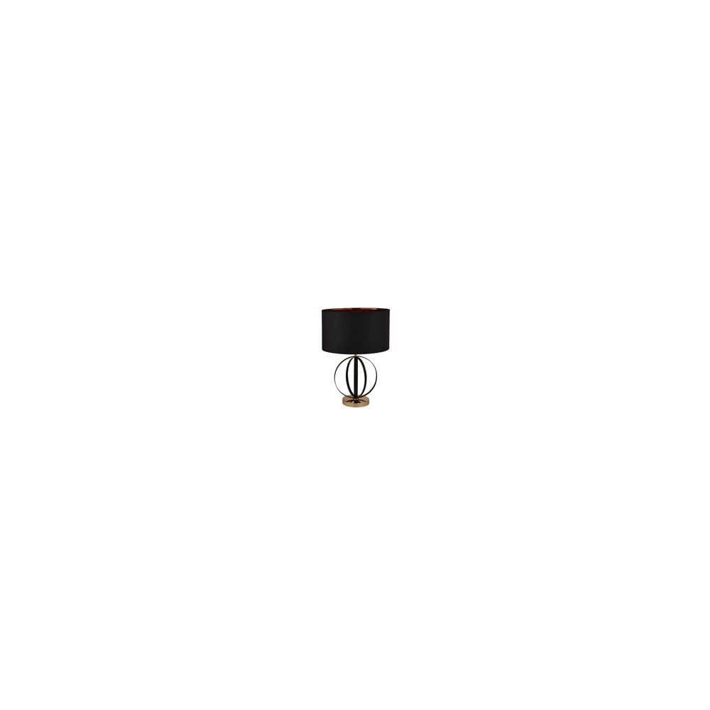 8072BGO Black And Gold Table Lamp Black Shade, Gold Inner