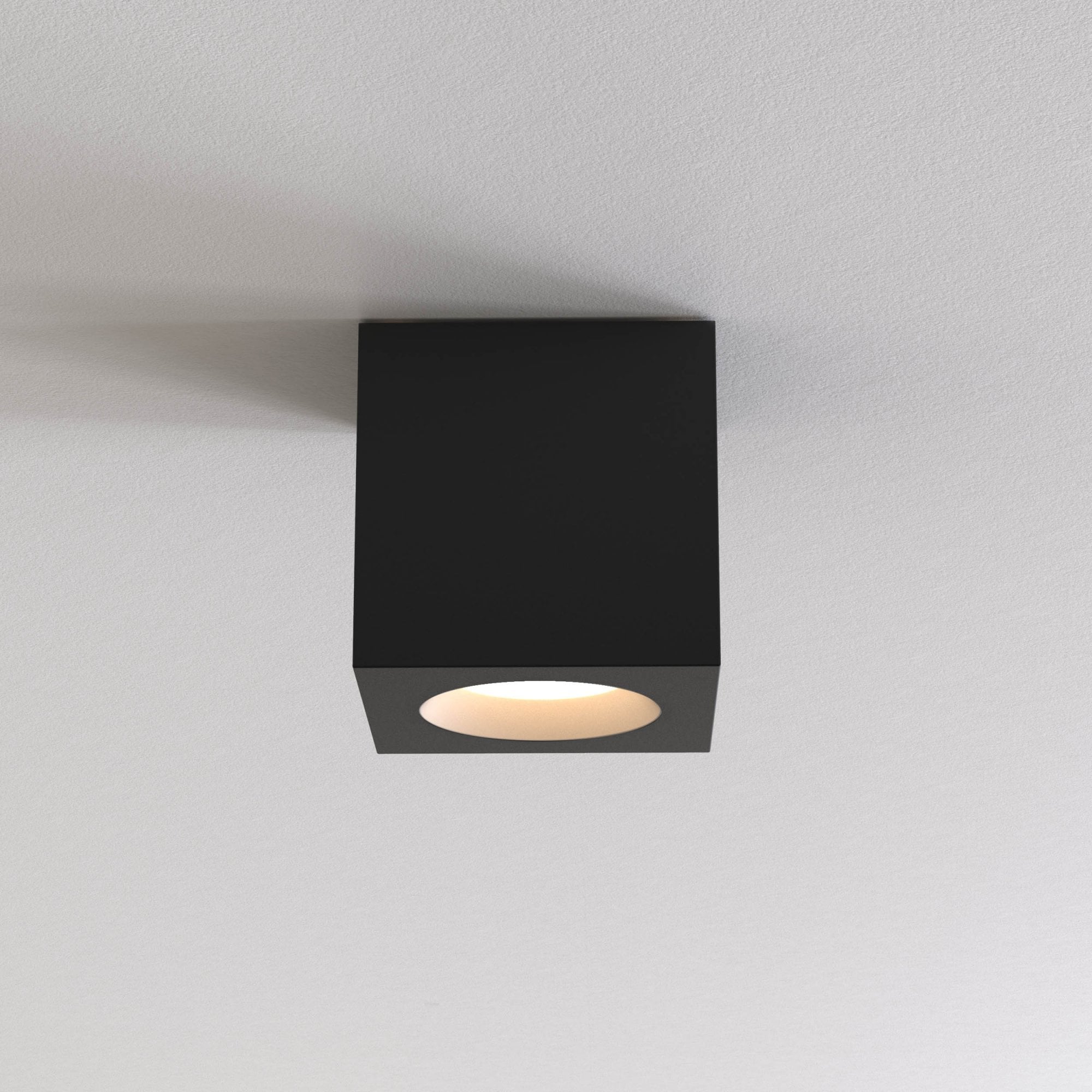 1326044 Kos Square II Outdoor Downlight/Recessed Spot Light Textured Black