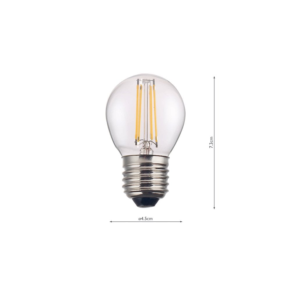 Dar Pack of 5 Clear E27 LED Dimmable Lamp 4W