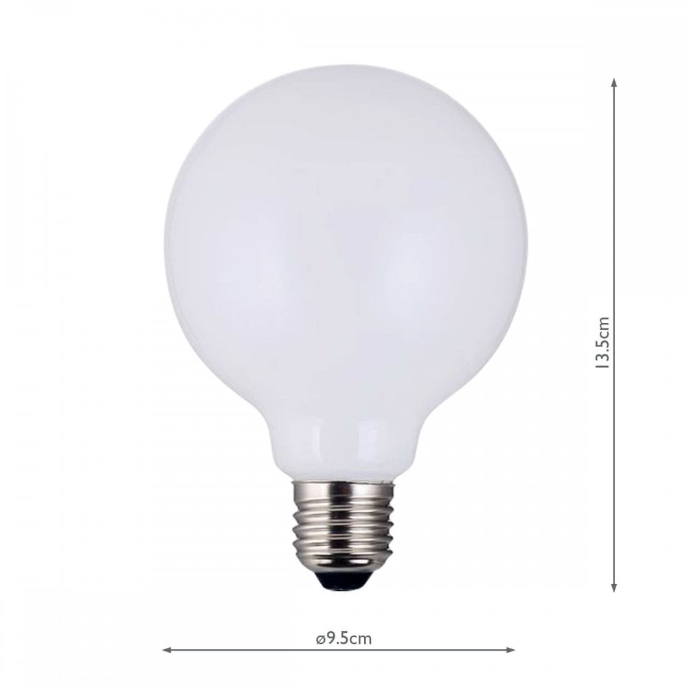 Dar Pack Of 5 E27 LED Dimmable Medium Globe Lamp 6W Opal
