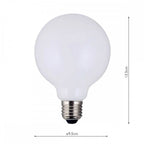 Dar Pack Of 5 E27 LED Dimmable Medium Globe Lamp 6W Opal