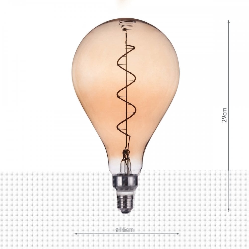 Dar E27 LED Dimmable Vintage Flex Filament 4W Amber