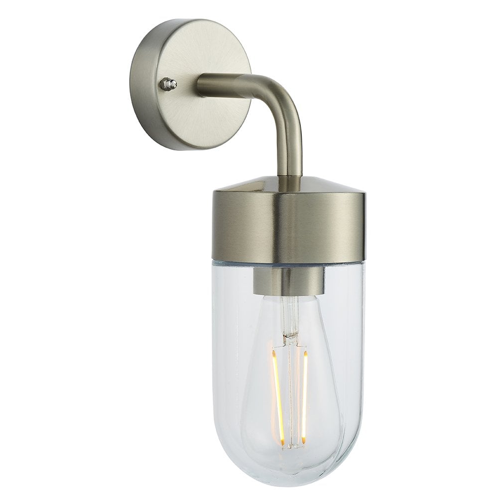 71184 North 1 Light Wall Light Outdoor Brushed Stainless Steel