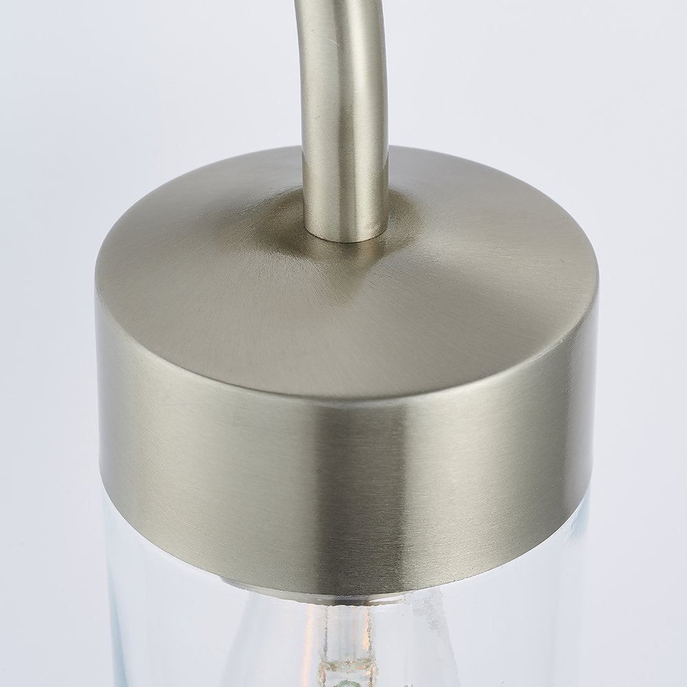 71184 North 1 Light Wall Light Outdoor Brushed Stainless Steel