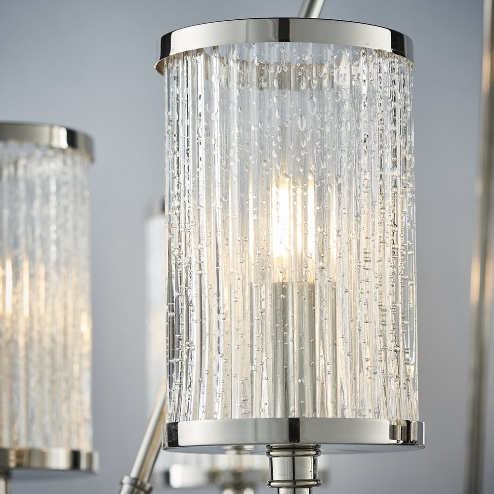 74128 Easton 6 Light Pendant Bright Nickel