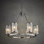 74128 Easton 6 Light Pendant Bright Nickel