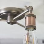 76124 Hal 3 Light Semi Flush Ceiling Light Aged Pewter