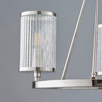 76261 Easton 3 Light Semi Flush Ceiling Light Bright Nickel