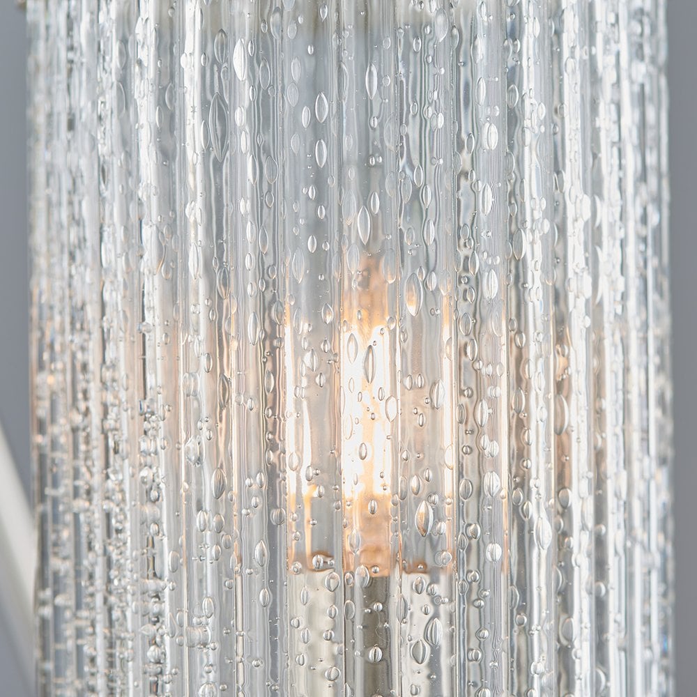 76261 Easton 3 Light Semi Flush Ceiling Light Bright Nickel