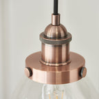 76332 Hansen 1 Light Pendant Clear Glass