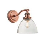 76334 Hansen 1 Light Wall Light Clear Glass
