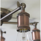 76336 Hal 5 Light Semi Flush Ceiling Light Aged Pewter