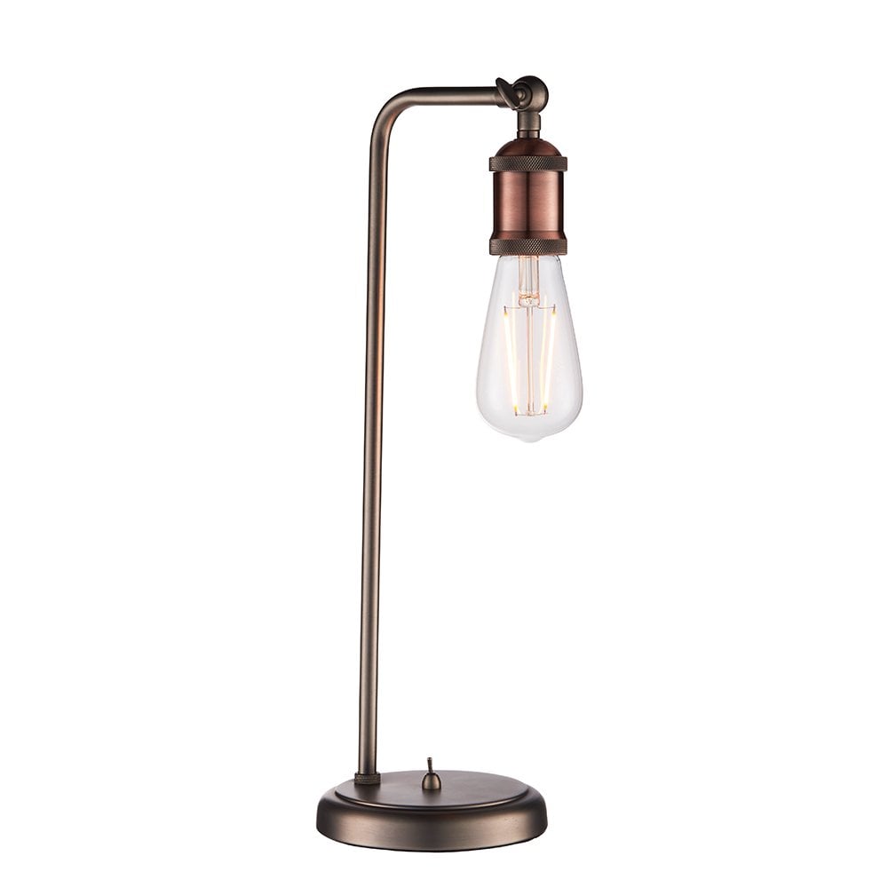 Hal 1 Light Table  Lamp Aged Pewter