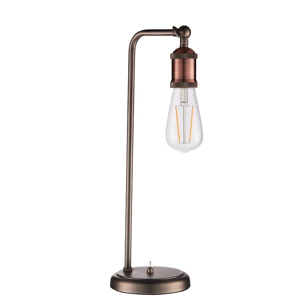 Hal 1 Light Table  Lamp Aged Pewter