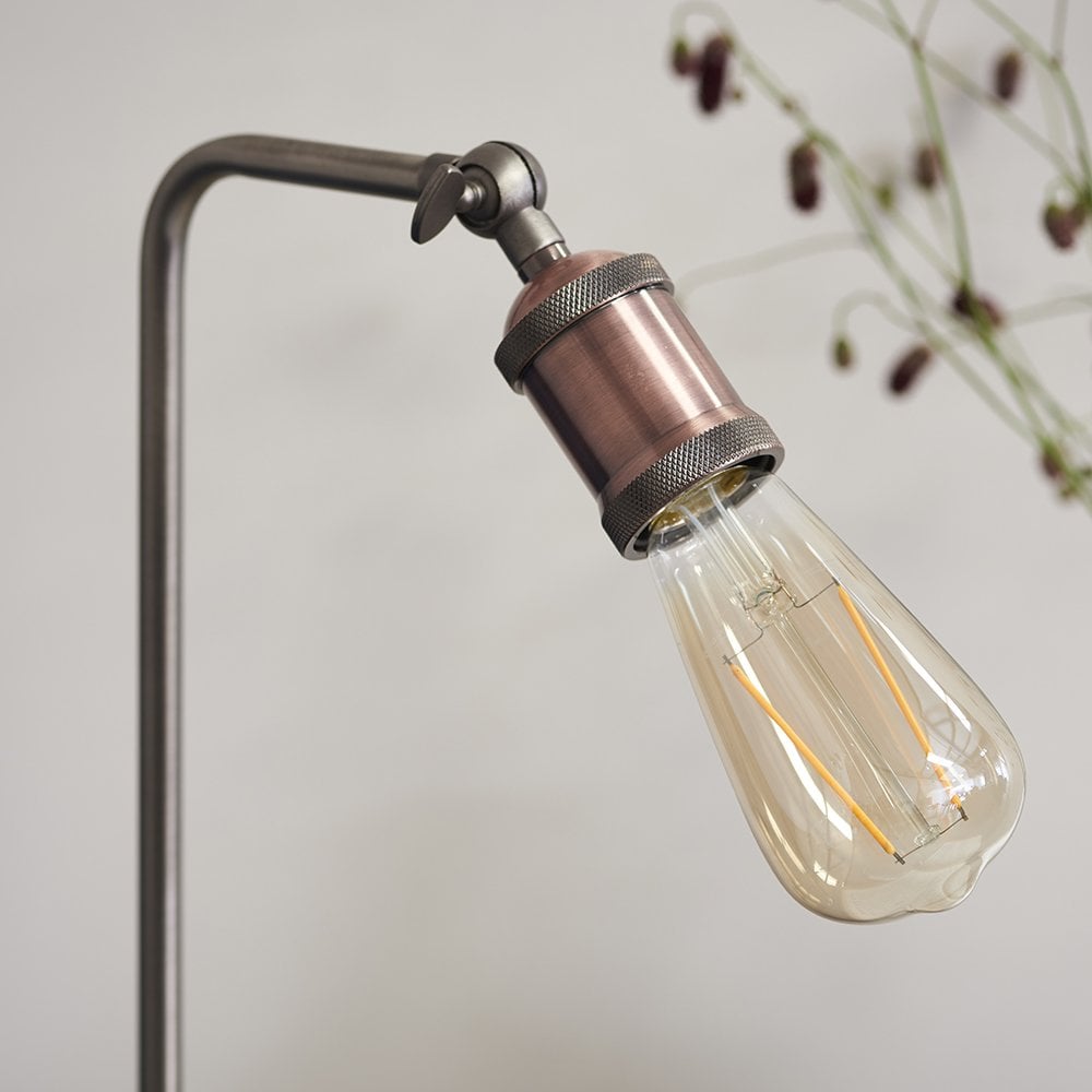 Hal 1 Light Table  Lamp Aged Pewter