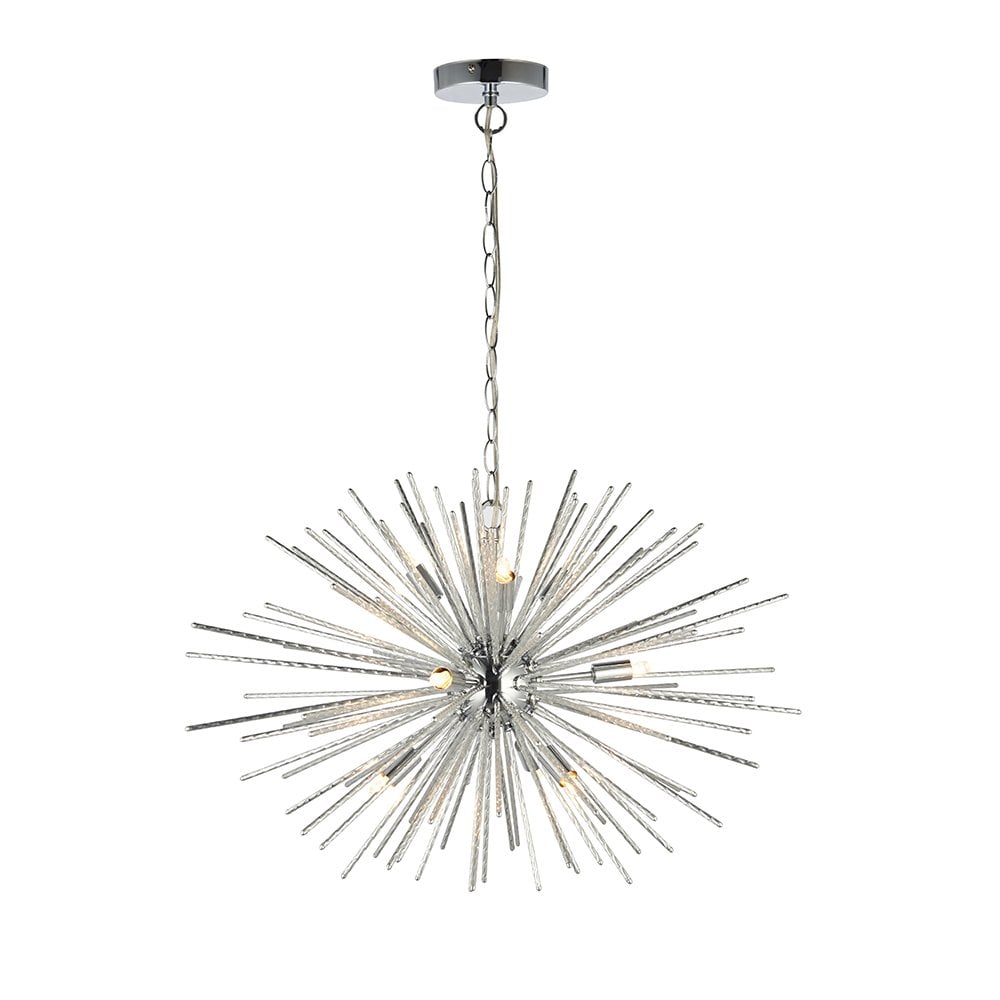 76350 Lena 9 Light Pendant Chrome Plate