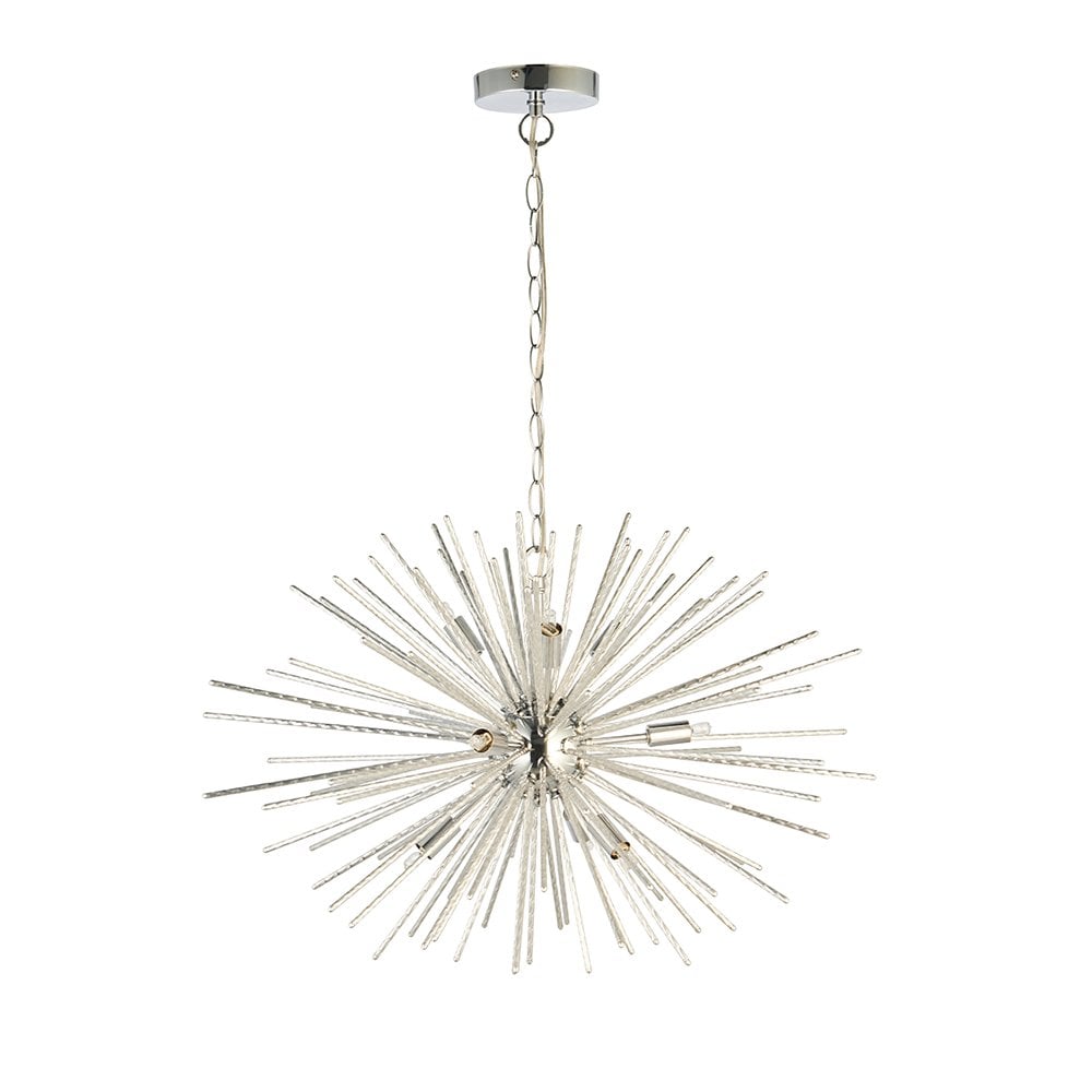 76350 Lena 9 Light Pendant Chrome Plate