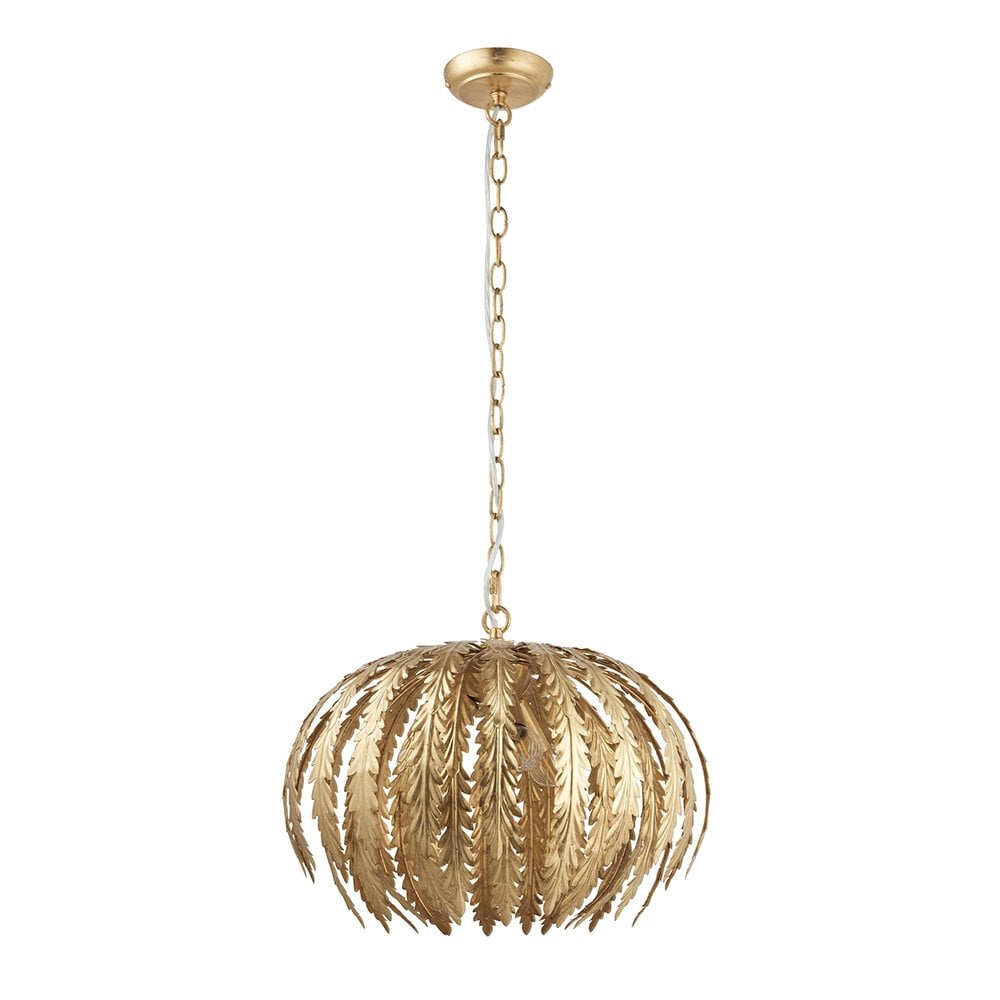 76360 Delphine 3 Light Pendant Gold Paint Finish