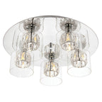 76517 Verina 5 Light Flush Ceiling Light Chrome Plate