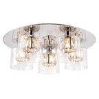 76517 Verina 5 Light Flush Ceiling Light Chrome Plate