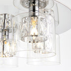 76517 Verina 5 Light Flush Ceiling Light Chrome Plate