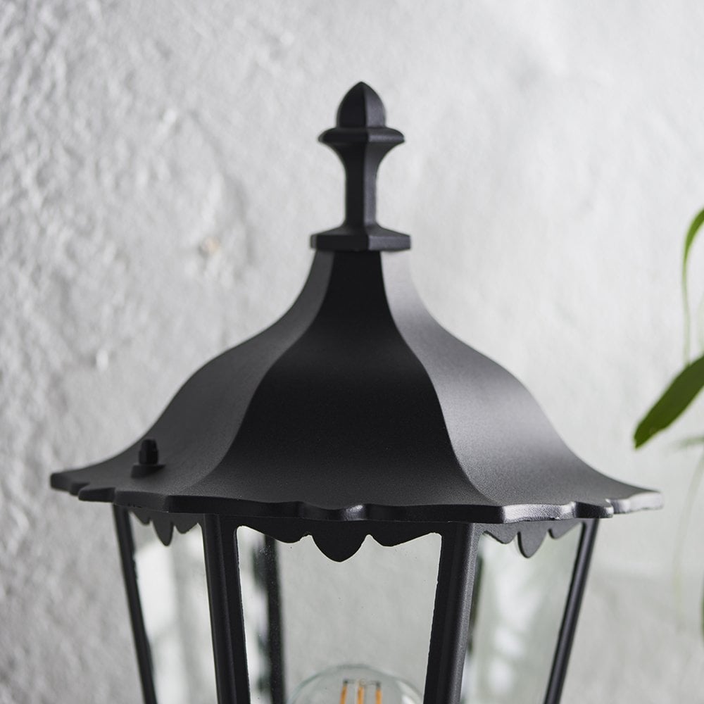 76546 Burford 1 Light Wall Light Outdoor Matt Black