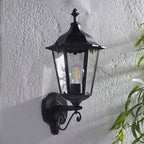 76546 Burford 1 Light Wall Light Outdoor Matt Black