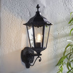 76546 Burford 1 Light Wall Light Outdoor Matt Black