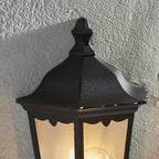 76547 Burford 1 Light Wall Light Outdoor Matt Black