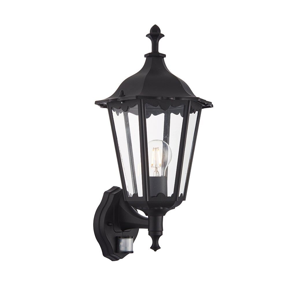 76548 Burford 1 Light Wall Light Outdoor Matt Black