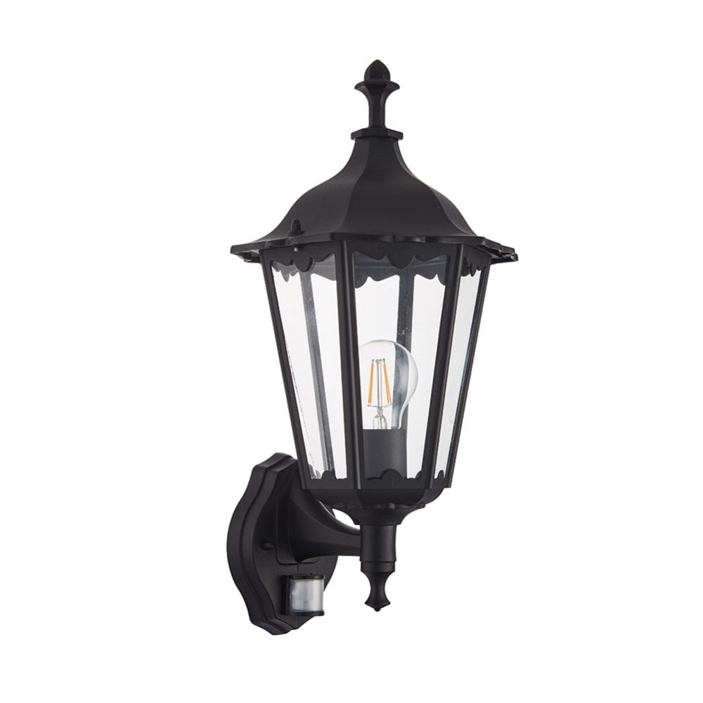 76548 Burford 1 Light Wall Light Outdoor Matt Black