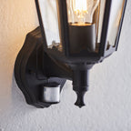76548 Burford 1 Light Wall Light Outdoor Matt Black