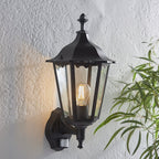 76548 Burford 1 Light Wall Light Outdoor Matt Black