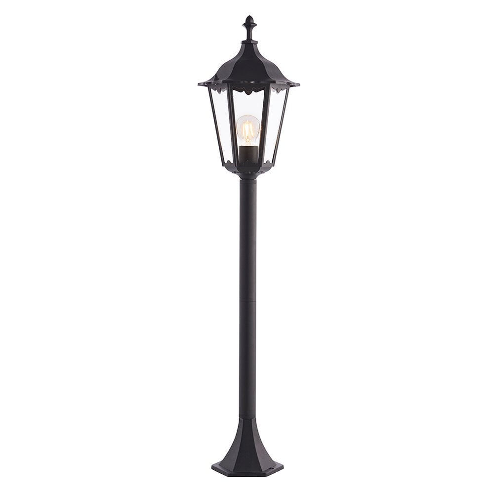 76550 Burford 1 Light Floor Lamp Outdoor Matt Black
