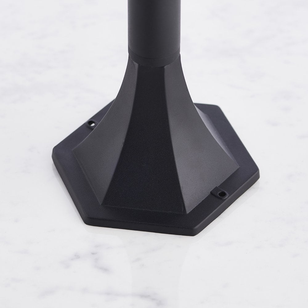 76550 Burford 1 Light Floor Lamp Outdoor Matt Black