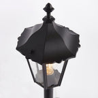 76550 Burford 1 Light Floor Lamp Outdoor Matt Black