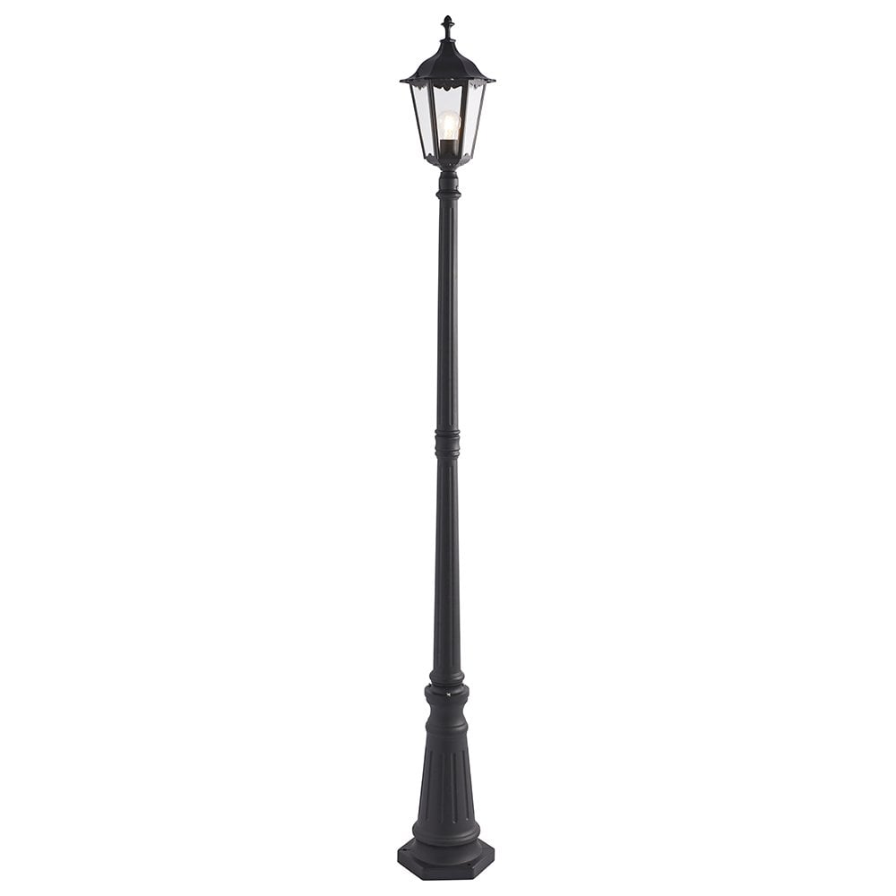 76551 Burford 1 Light Floor Lamp Outdoor Matt Black