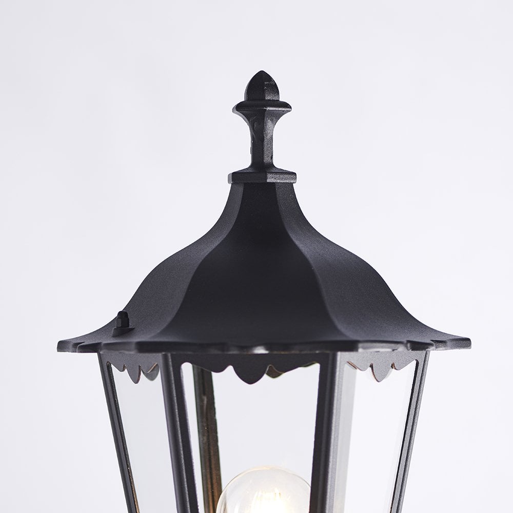 76551 Burford 1 Light Floor Lamp Outdoor Matt Black